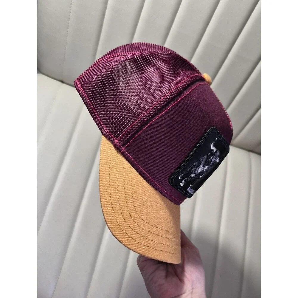 Raging Bull Patch Mesh Trucker Hat - Burgundy The Farm Goorin Bros